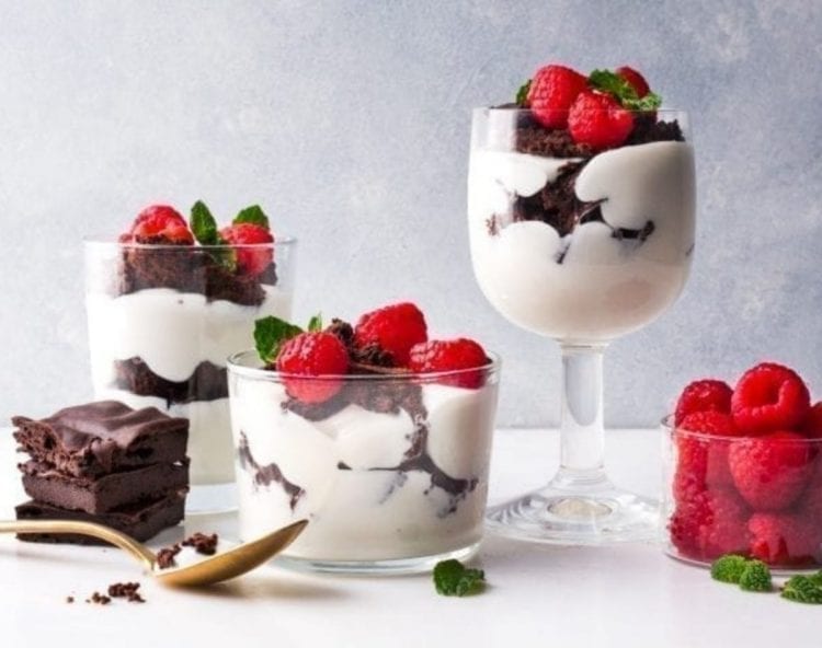 Chocolatey Brownie-Yogurt Parfaits