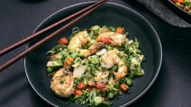 Shrimp and Broccoli Fried “Rice”