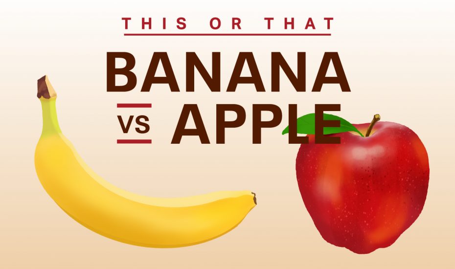 是一个苹果或香蕉更健康吗？